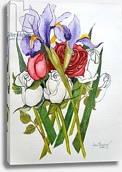 Постер Фивси Джоан (совр) Irises and Roses,2007