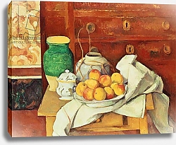 Постер Сезанн Поль (Paul Cezanne) Still Life with a Chest of Drawers, 1883-87