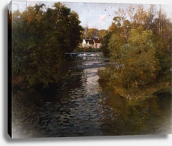 Постер Фалоу Фритц A French River Landscape,