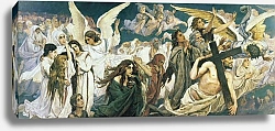 Постер Васнецов Виктор Радость праведных о Господе.Преддверие рая Триптих, (левая часть)