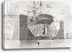 Постер The floating dock at Cartagena, Murcia, Spain 1866
