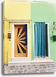 Постер Разноцветные двери Бурано