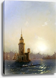 Постер Айвазовский Иван Вид на Леандровую башню в Константинополе