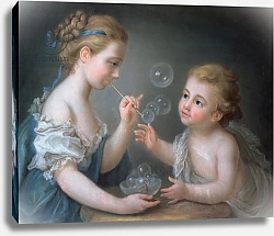 Постер Лиотар Жан Этьен Children blowing bubbles