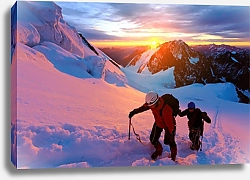 Постер Альпинисты в конце восхождения