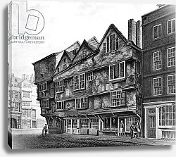 Постер Школа: Английская 18в. Old houses and shopfronts on Chancery Lane, London, 1798