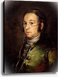 Постер Гойя Франсиско (Francisco de Goya) Self Portrait with Glasses, 1788-98