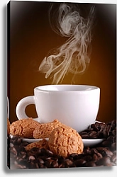 Постер Горячий кофе и миндальное печенье