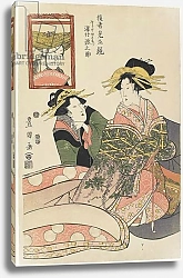 Постер Тоёкуни Утагава At Tomogaoka Shrine in Fukagawa, mid 19th century