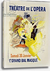 Постер Шере Жюль Reproduction of a poster advertising the first 'Grand Bal Masque', Theatre de L'Opera, Paris, 1896
