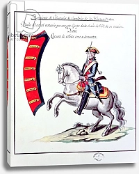 Постер Школа: Испанская 18в. Uniform of the Volunteers of the Havana Cavalry Regiment, 1763