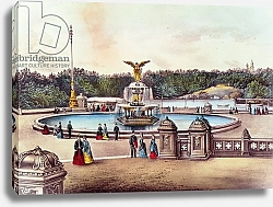 Постер Неизвестен Bethesda Fountain, Central Park, New York, published by Nathaniel Currier and James Merritt Ives