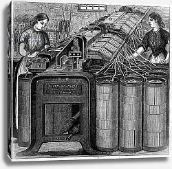 Постер Неизвестен Large English industries: Walter Evans cotton spinning in England in 1863. Cotton flotation.