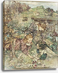 Постер Орнел Эдвард The Little Mushroom Gatherers, 1902