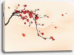 Постер Ветвь цветущей сакуры