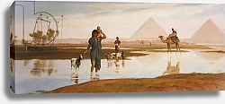 Постер Гудолл Фредерик Overflow of the Nile, with the Pyramids