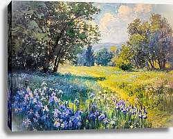 Постер Forest and irises