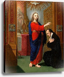 Постер Боровиковский Владимир Христос, благословляющий коленопреклоненного мужчину (Сон Боровиковского)
