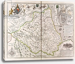 Постер Спид Джон The Bishoprick and City of Durham, from the 'Theatre of the Empire of Great Britaine', 1611-12
