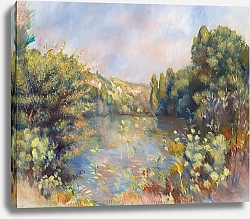 Постер Ренуар Пьер (Pierre-Auguste Renoir) Приозерный пейзаж