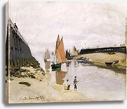 Постер Моне Клод (Claude Monet) Вход в порт Тревиля