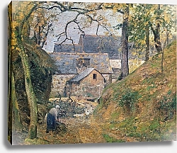 Постер Писсарро Камиль (Camille Pissarro) A Farm at Montfoucault, 1894
