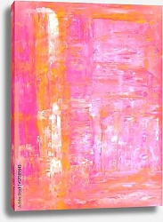 Постер Оранжево-розовая абстакция