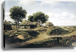 Постер Клодт Михаил Село в Орловской губернии. 1864