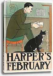 Постер Пенфилд Эдвард Poster advertising Harper's New Monthly Magazine, February 1898
