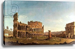 Постер Каналетто (Giovanni Antonio Canal) Colosseum and Arch of Constantine, Rome