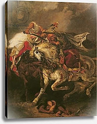 Постер Делакруа Эжен (Eugene Delacroix) The Battle of Giaour and Hassan, after Byron's poem, 'Le Giaour', 1835