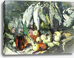 Постер Коровин Константин Fish, Wine and Fruit