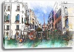 Постер Венецианская улица-канал