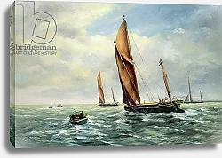 Постер Треветт Вик (совр) Sailing Barges racing on the Medway