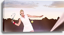 Постер Теннисистка на корте 1