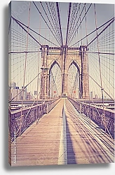 Постер Бруклинский мост, Нью-Йорк, США.