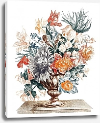 Постер Тейлер Иоханнес Каменная ваза с цветами (1688-1698)