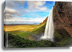 Постер Исландия, водопад Селйяландсфосс 2