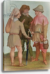 Постер Дюрер Альбрехт (последователи) Three peasants, 16th or 17th century