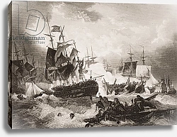 Постер Школа: Английская 19в. Admiral Duncan's Victory over the Dutch Fleet in the North Sea