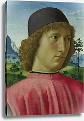Постер Гирландайо Доменико Портрет молодого человека в красном