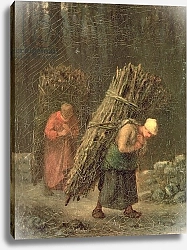 Постер Милле, Жан-Франсуа Peasant Women with Brushwood, c.1858