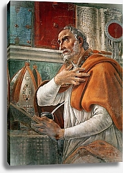 Постер Боттичелли Сандро (Sandro Botticelli) St. Augustine in his Cell, c.1480