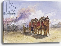 Постер Симпсон Вильям Elephant Battery, 1864