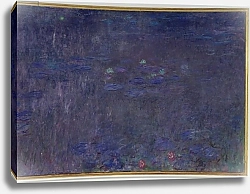Постер Моне Клод (Claude Monet) Waterlilies: Reflections of Trees, detail from the right hand side, 1915-26