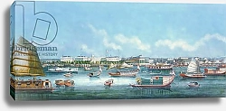 Постер Школа: Китайская 19в. View of the Waterfront at Canton, c.1855