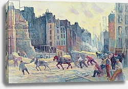 Постер Люс Максимильен Work in the Rue Reaumur, 1906-08