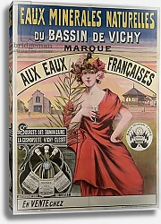 Постер Школа: Французская Poster advertising 'les eaux minerales naturelles du bassin de Vichy', natural mineral water