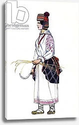 Постер Картины Russian traditional dress - illustration by N. Vinogradova. 4