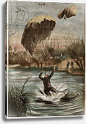 Постер Parachutiste allemand pendant la Iere Guerre Mondiale.  German parachutist in the World War I.